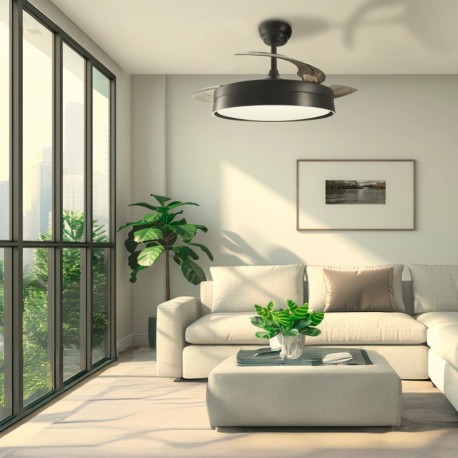 Ventilador de techo Loki negro Mimotec