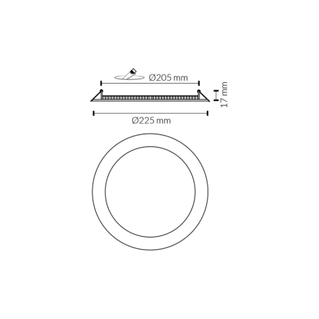 Downlight empotrable redondo dimable 18w 1480lm LDVlighting
