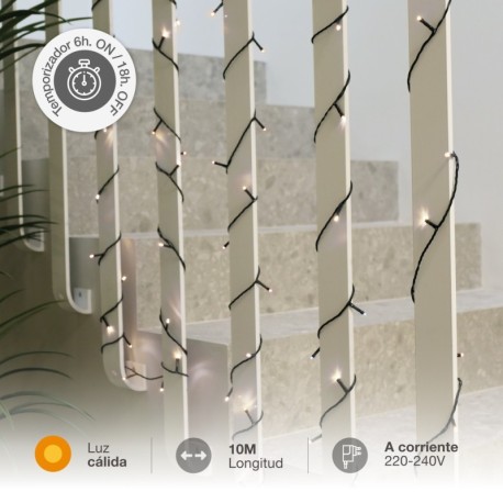 Guirnalda LED 10m 8 funciones GSC