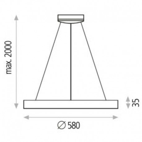 Lámpara colgante Grace LED DALI/Push58 cm de ACB Iluminación