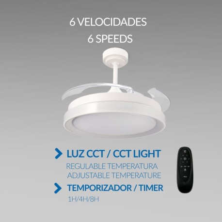 Ventilador de techo Yeray blanco Mimotec