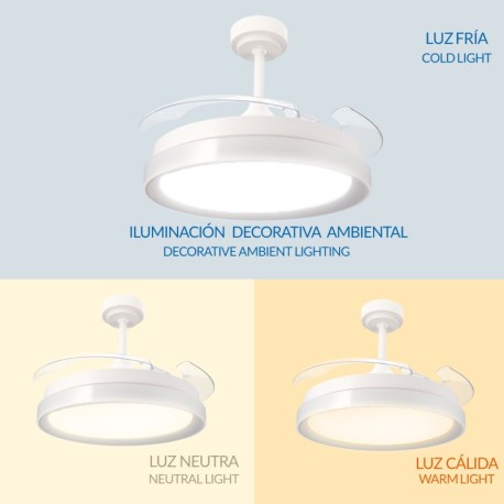 Ventilador de techo Yeray blanco Mimotec