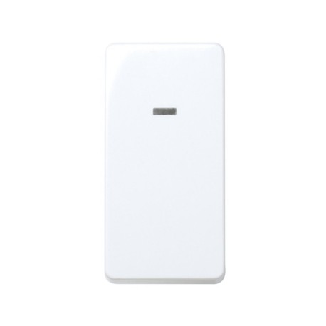 Conmutador c/ luminoso medio elemento emb. rápido blanco Simon 27 Play
