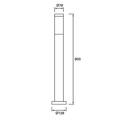 Baliza Koral 15w E27 800 mm Forlight