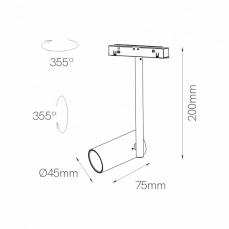 Foco decorativo led DOT 48V Beneito Faure