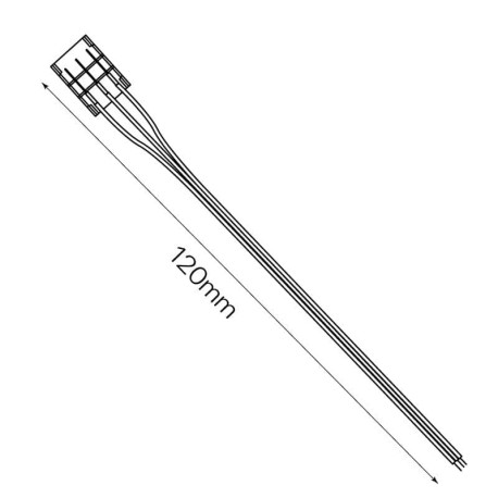 Conector simple dualcolor 3 pin + cable I-TEC