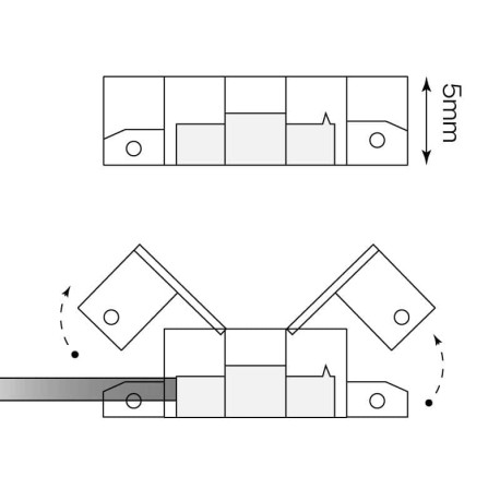 Conector simple dualcolor 3 pin + cable I-TEC