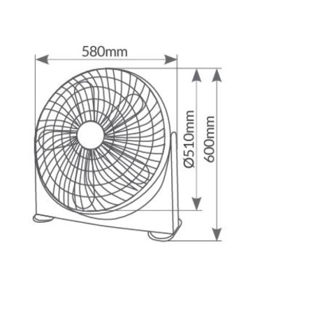 Ventilador industrial de pared Thuwa 200w negro GSC