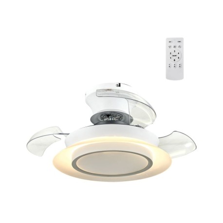 Ventilador de techo Villa 18w CCT aspas retractiles CristalRecord