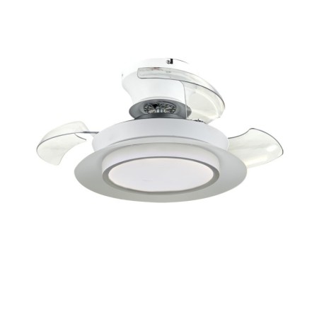 Ventilador de techo Villa 18w CCT aspas retractiles CristalRecord