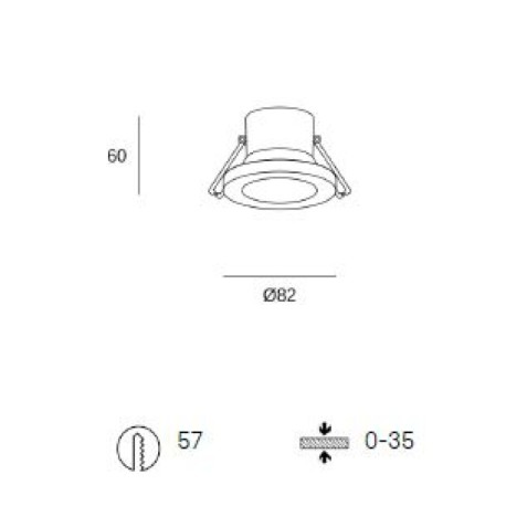 Downlight de empotrar Bala LED blanco Forlight