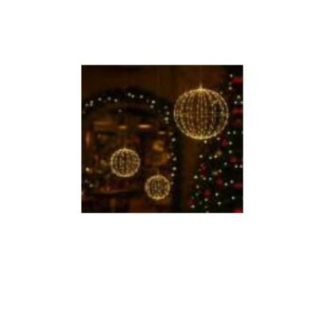 Esferas 3D plegables led cálido estructura plata Vaelza