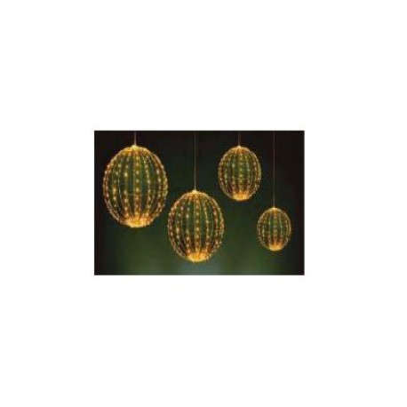 Esferas 3D plegables led cálido estructura plata Vaelza