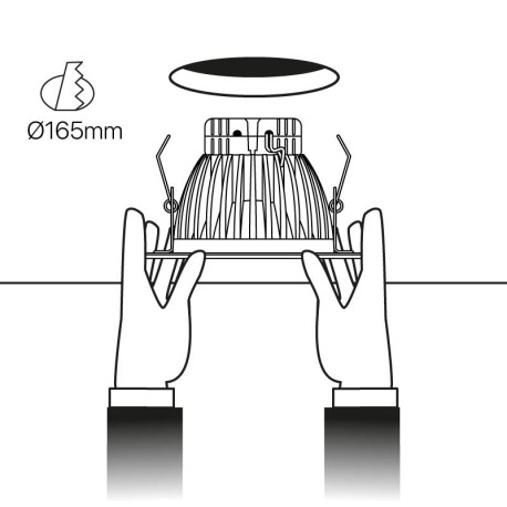 Downlight empotrable Down-led 15w I-TEC