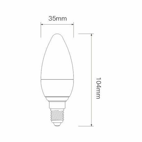 Pack-10 Bombillas LED Vela Flama 5.5w E27220-240V 360º  Beneito Faure