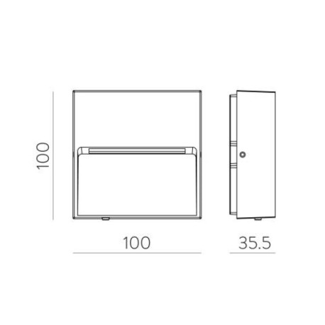Aplique de pared Nashira Antracita de ACB Iluminación