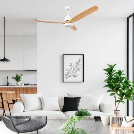 Ventilador de techo Crazy blanco/ madera Mimotec