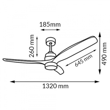 Ventilador de techo Crazy blanco/ madera Mimotec