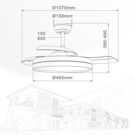 Ventilador de techo Lugela GSC