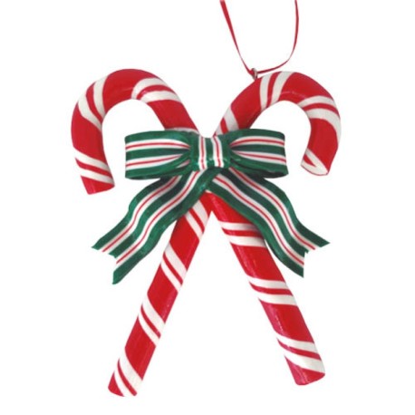 Pack-12 Bastones de caramelo decorativos árbol de navidad GSC