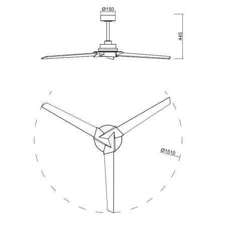 Ventilador de techo Brisa Mini Mantra