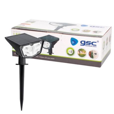 Estaca jardín solar LED Darka 3300K IP67 regulable GSC