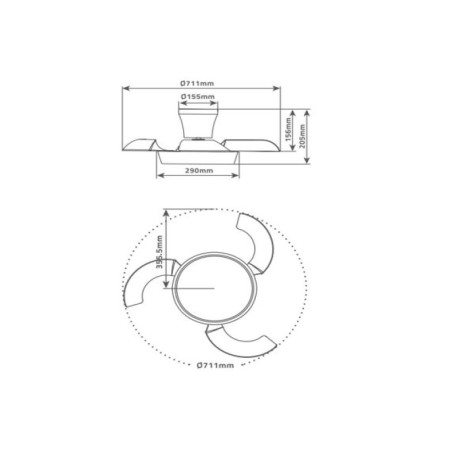Ventilador de techo Kovilur blanco Garsaco