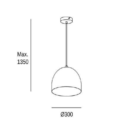 Lámpara colgante Fres Beige E27 15w Forlight