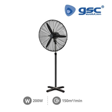 Ventilador industrial de pie Dalheri negro GSC