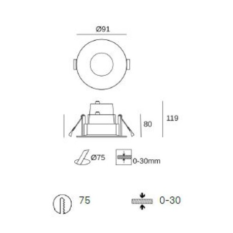 Accesorio downlight Mix Frame Ø91mm blanco Forlight