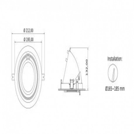 Downlight Oregon+ redondo orientable CCT Switch Threeline