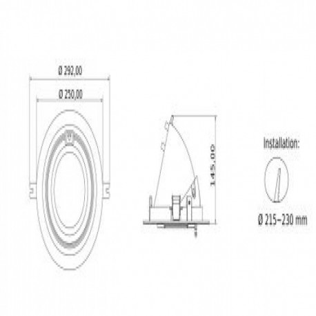 Downlight Oregon+ redondo orientable CCT Switch Threeline