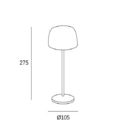 Lámpara de sobremesa Treta 2w 2700-4000k negro Forlight