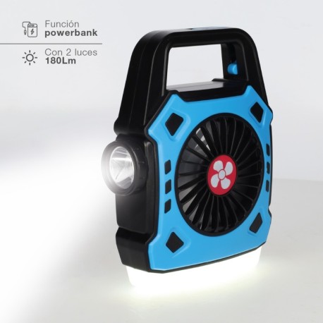 Ventilador de camping Stawell con linterna LED GSC
