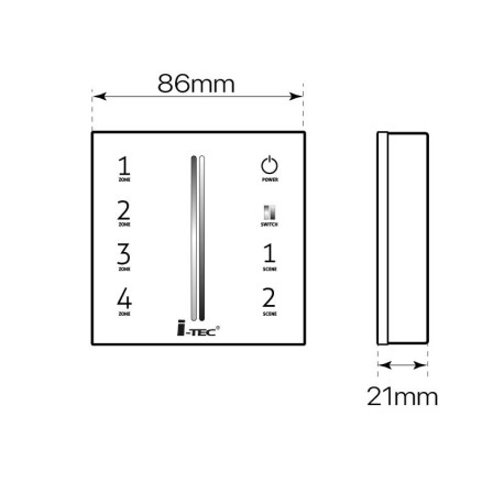 Emisor.7 para tiras led 12V y 24V Dual Color (C+N+F) I-TEC