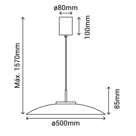 Lámpara colgante Valentina Ø500 mm Sulion