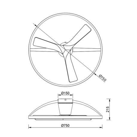 Ventilador de techo Nepal II blanco Mantra