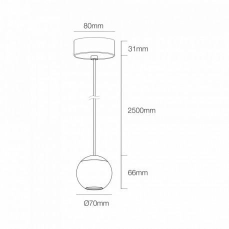 Lámpara de techo Bora suspensión 8.5w Beneito Faure