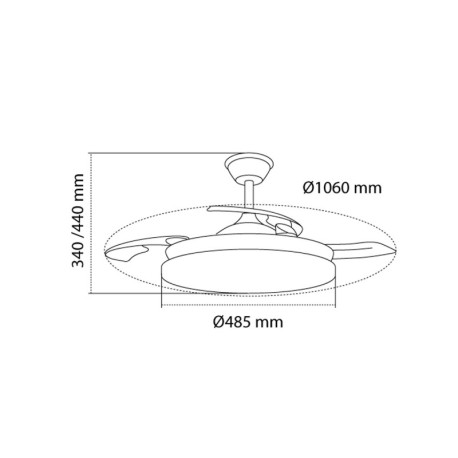 Ventilador de techo Stars Evo 72w CCT Smart CristalRecord