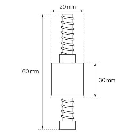 Grapa instalación techo/pared carril trifásico Kodiak