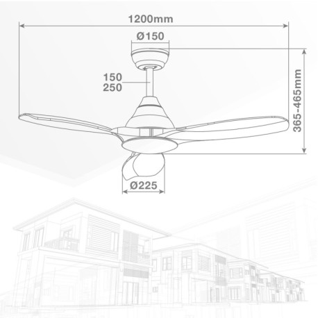 Ventilador de techo Luma GSC