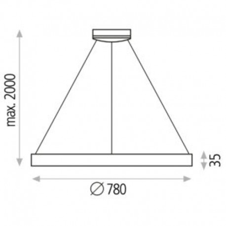 Lámpara colgante Grace LED 78 cm de ACB Iluminación