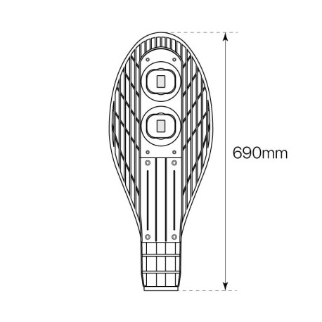 Luminaria Vial Blade gris antracita 100w I-TEC