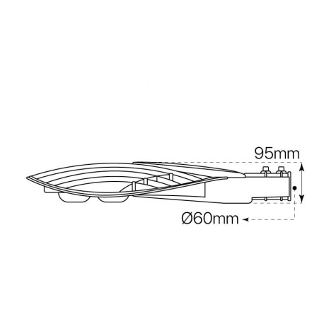 Luminaria Vial Blade gris antracita 100w I-TEC