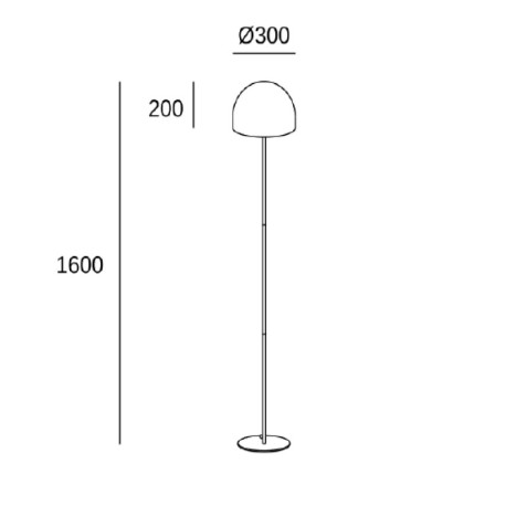 Lámpara de pie Fres E27 15w Forlight