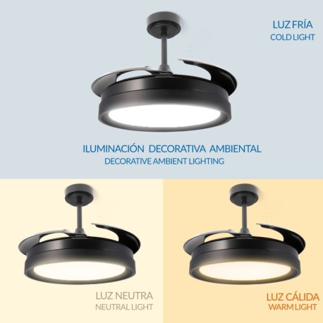 Ventilador de techo Yeray Black II Mimotec