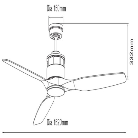 Ventilador de techo Governor sin luz Martec