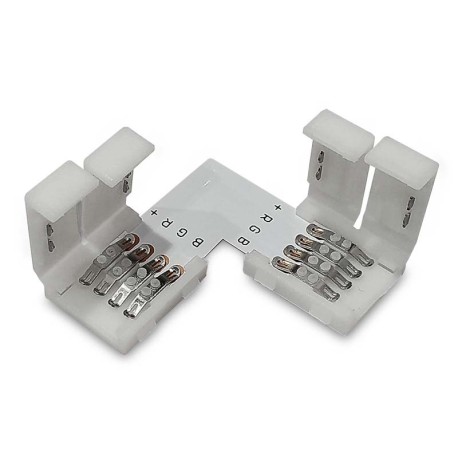 Conector L RGB 4 pin tiras led 10mm I-TEC