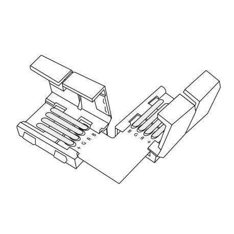 Conector L RGB 4 pin tiras led 10mm I-TEC