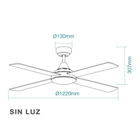 Ventilador de techo Link  sin luz  Martec